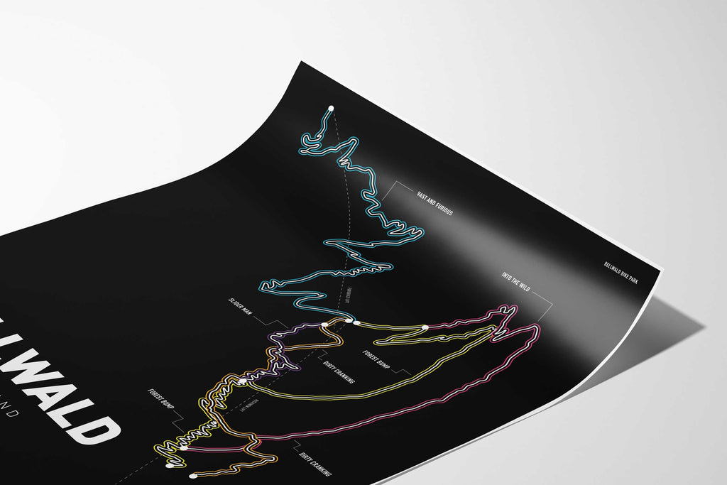 Bellwald Mountain Bike Art Print - TrailMaps