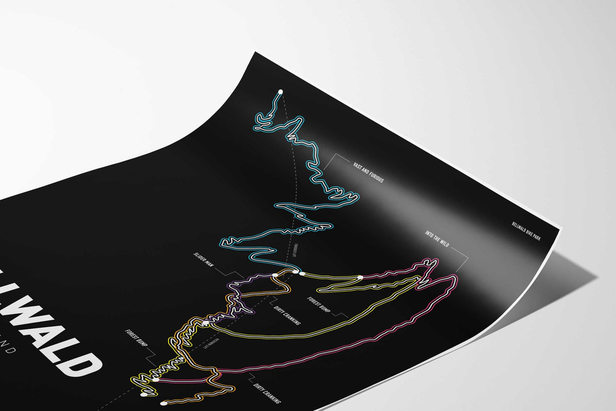 Bellwald Mountain Bike Art Print - TrailMaps