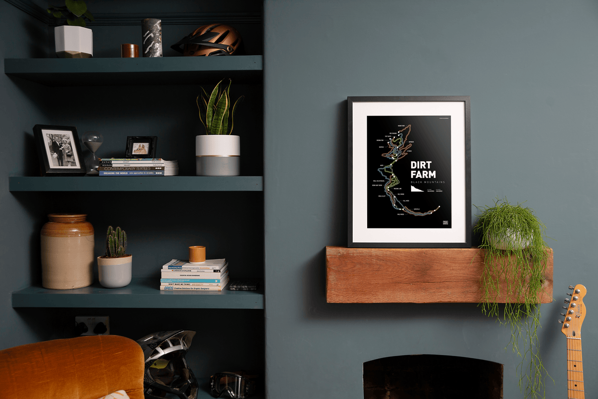Dirt Farm Black Mountains Art Print - TrailMaps