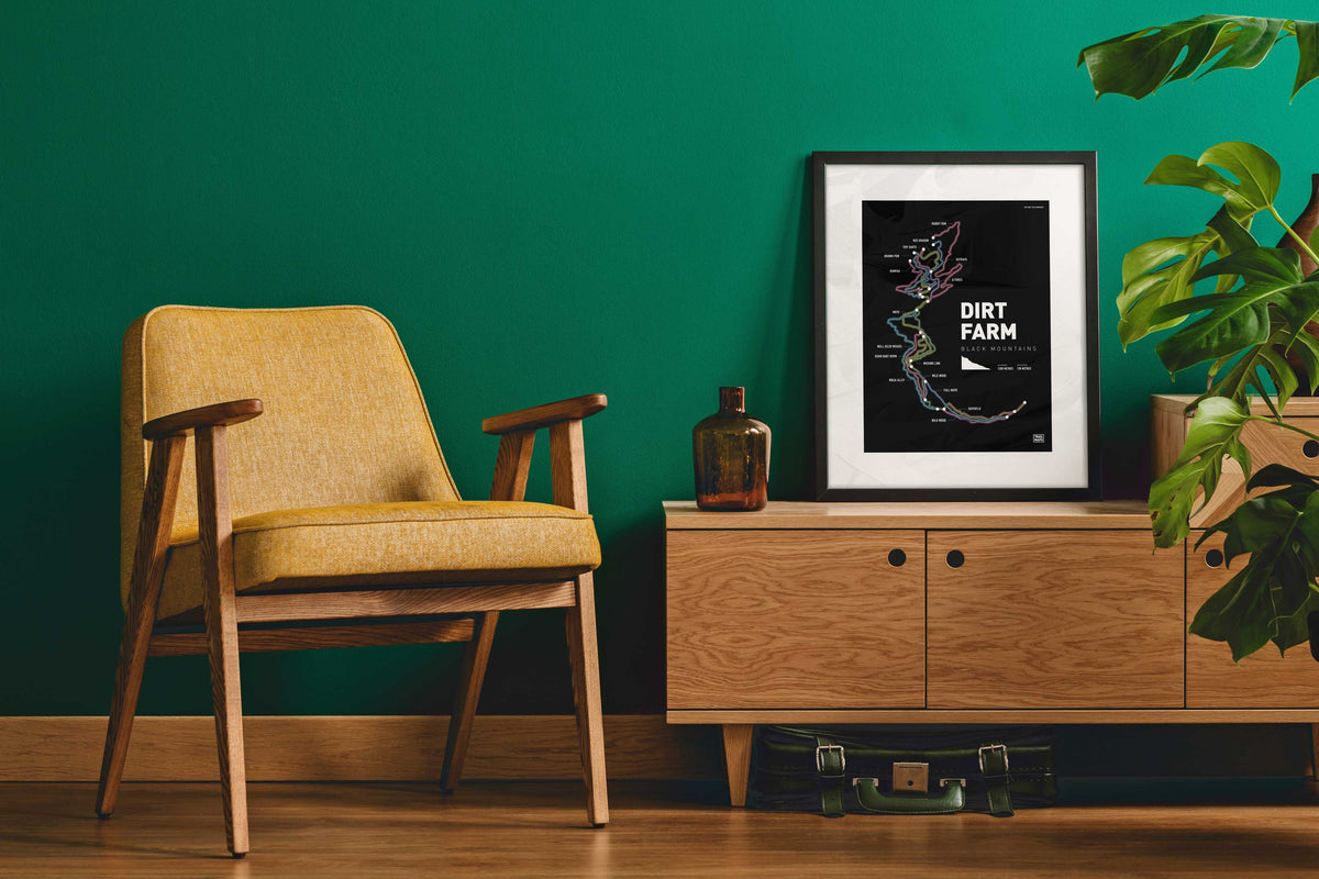 Dirt Farm Black Mountains Art Print - TrailMaps