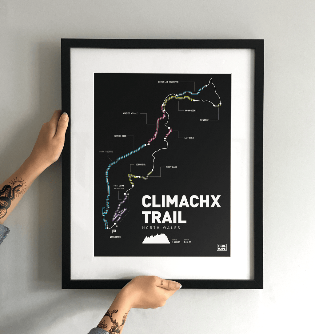 ClimachX Trail Mountain Bike Art Print - TrailMaps