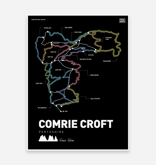 Comrie Croft Mountain Bike Art Print