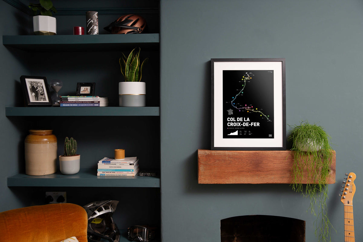 Col De La Croix-De-Fer Art Print - TrailMaps