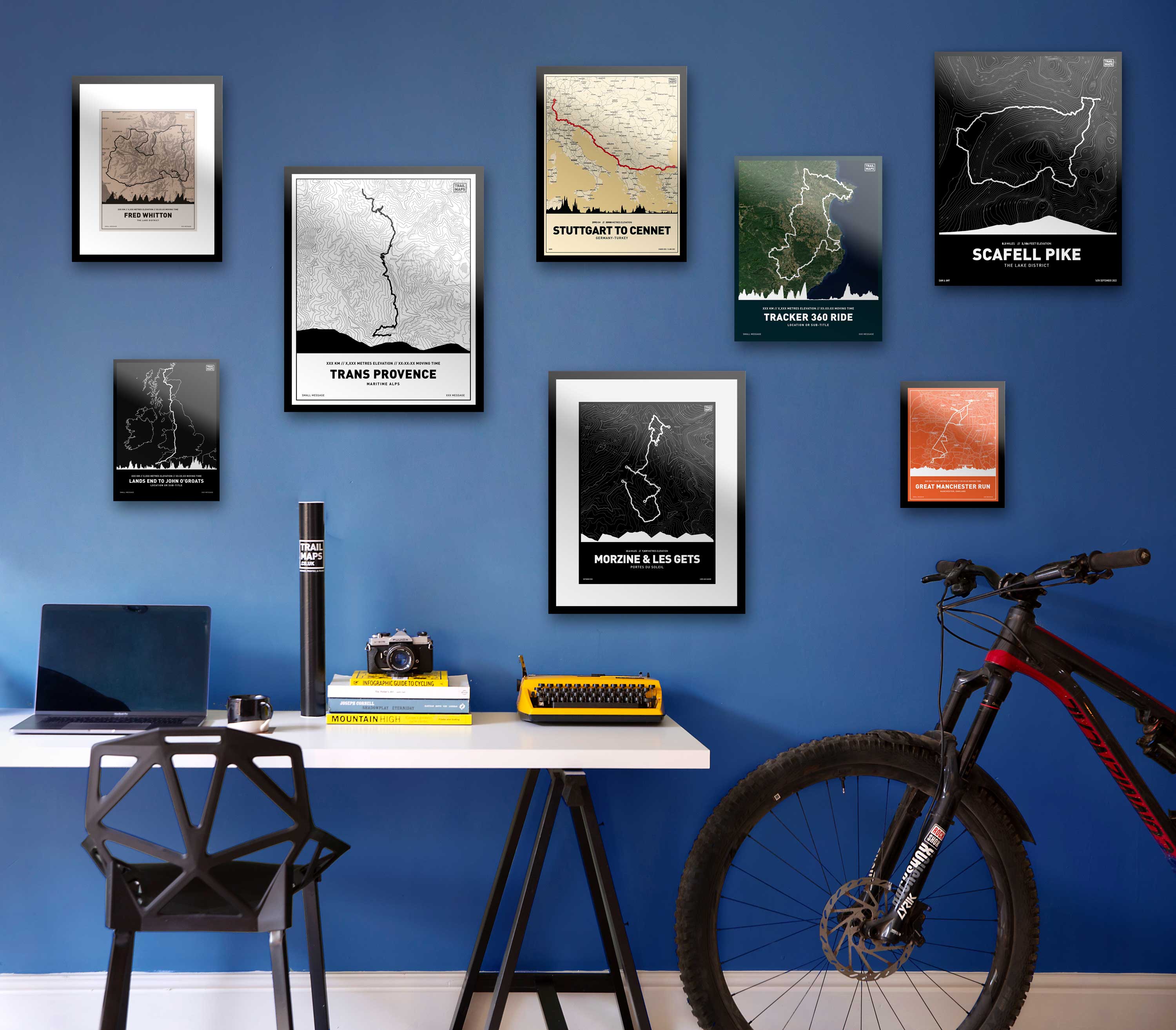 TrailMaps.com | Art prints for Mountain Bikers &amp; Cyclists