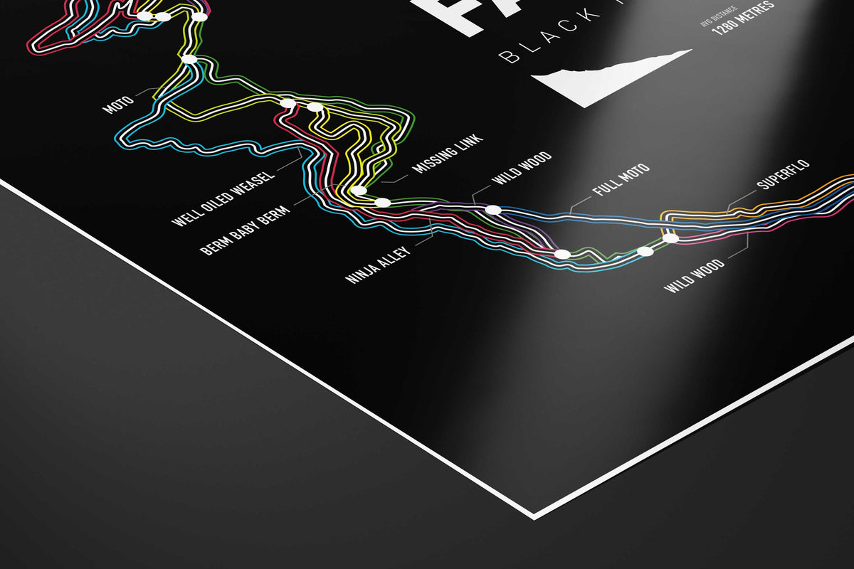 Dirt Farm Black Mountains Art Print - TrailMaps