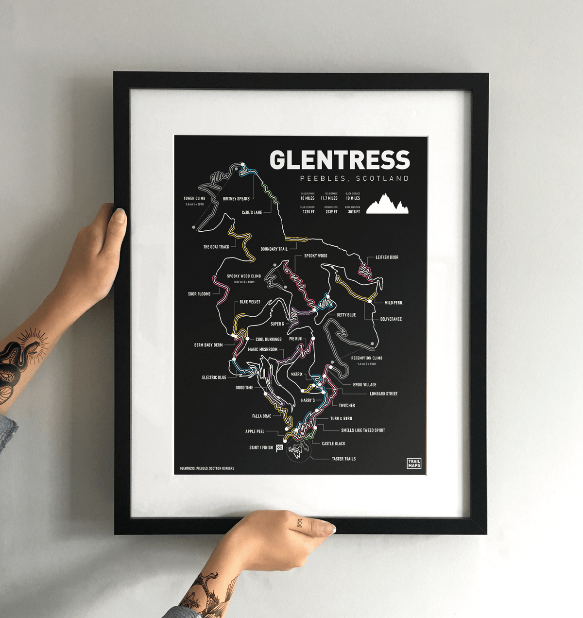 Glentress Art Print - TrailMaps