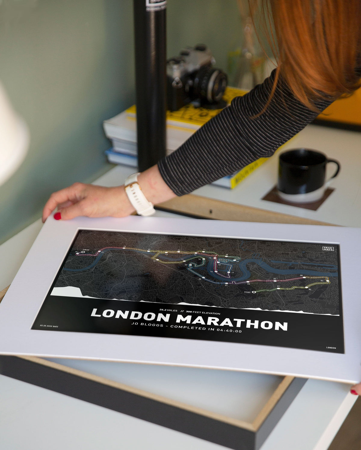 London Marathon Personalised Art Print - TrailMaps