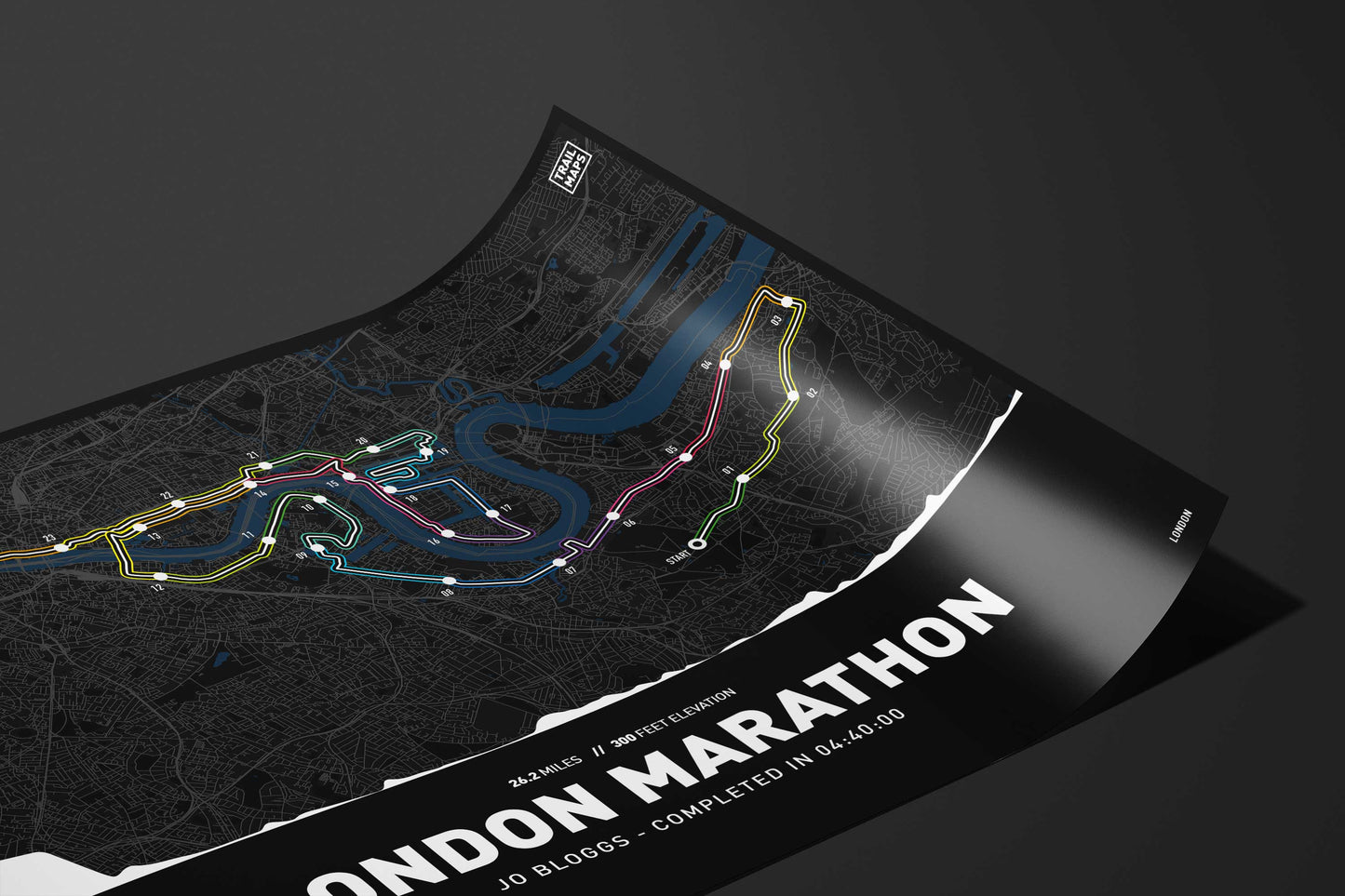 London Marathon Personalised Art Print