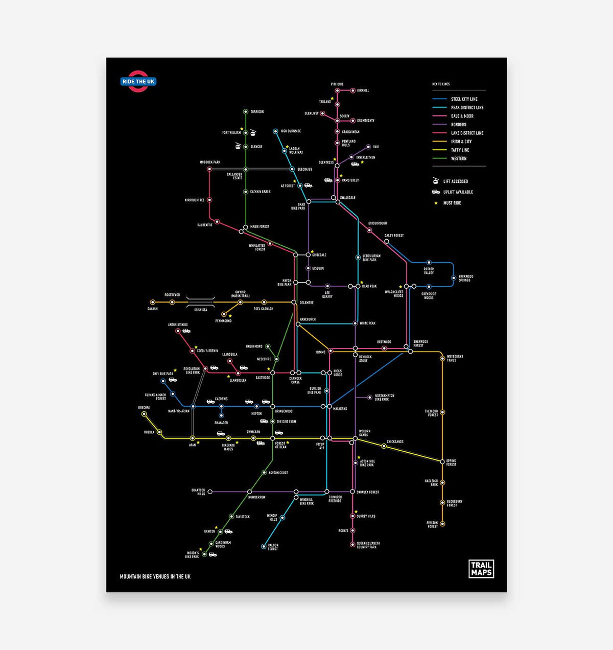Mountain Bike Map of Britain - TrailMaps