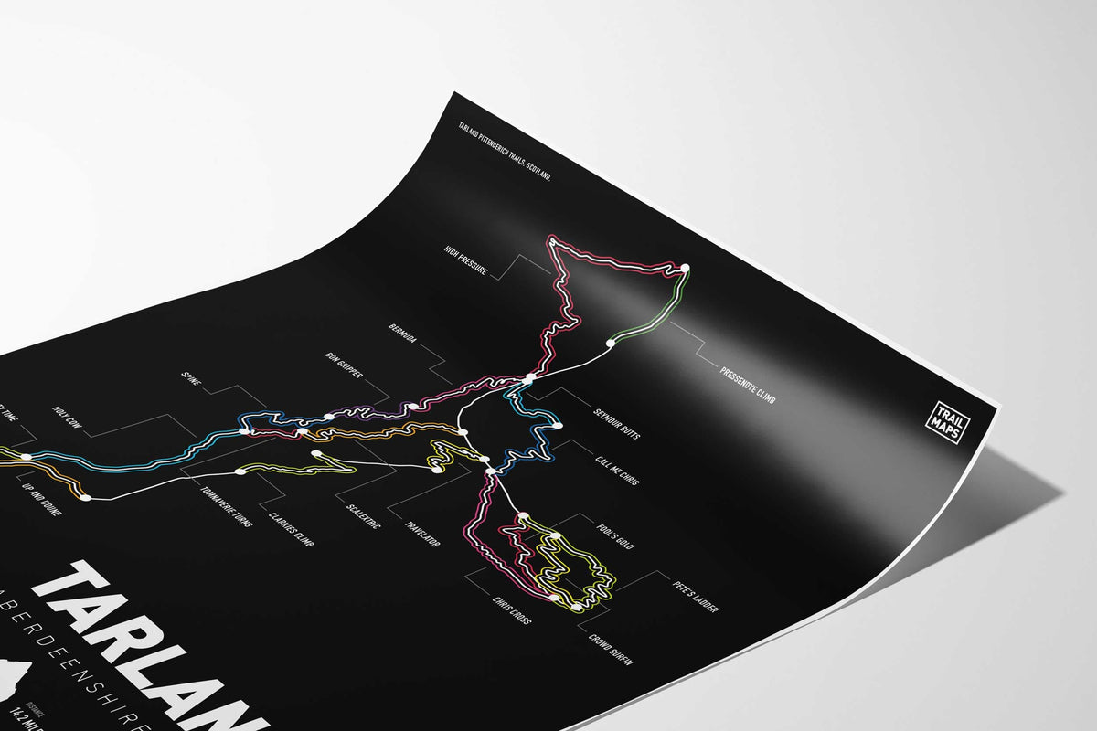 Tarland Mountain Bike Art Print - TrailMaps