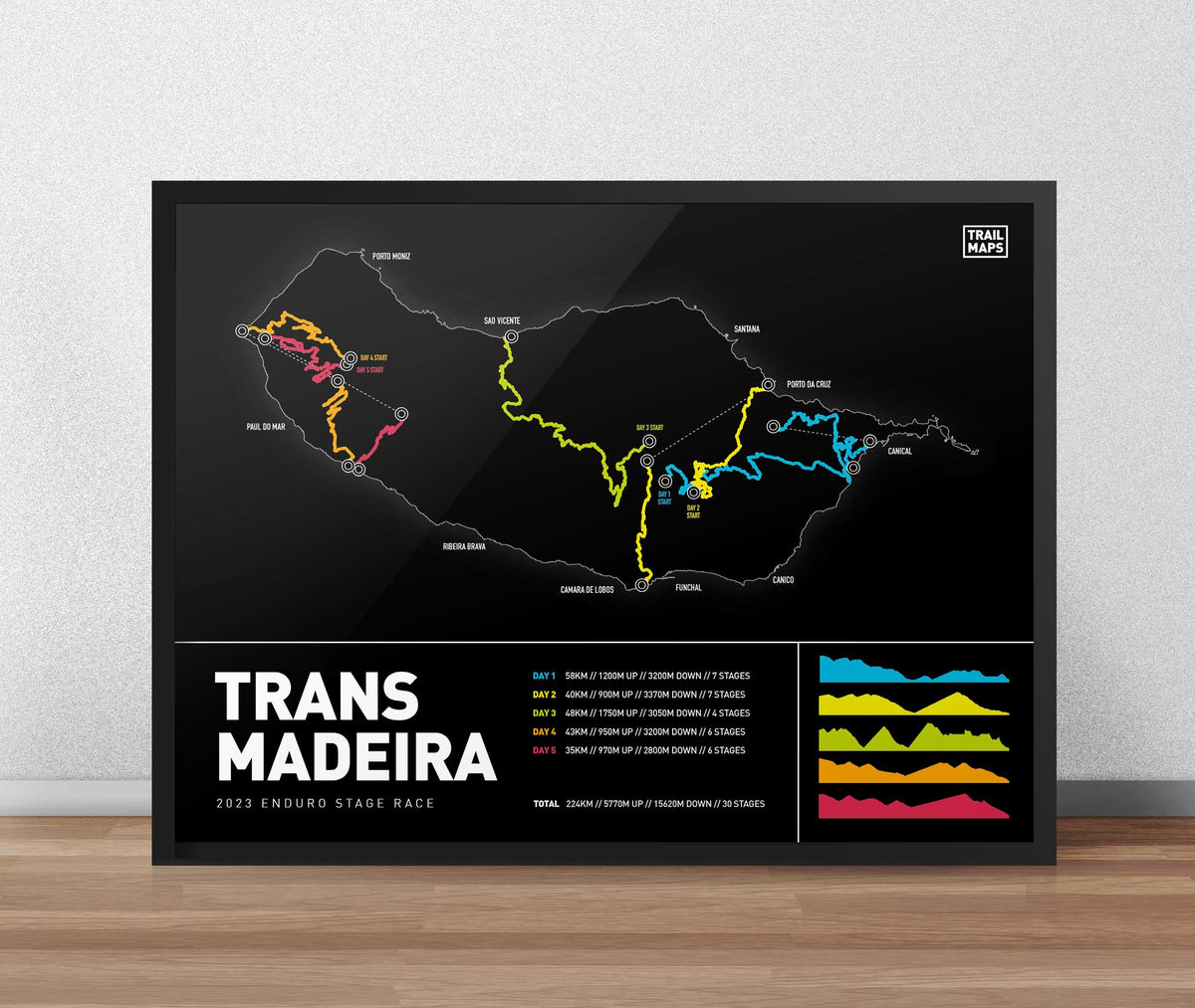 Trans Madeira 2023 Art Print - TrailMaps