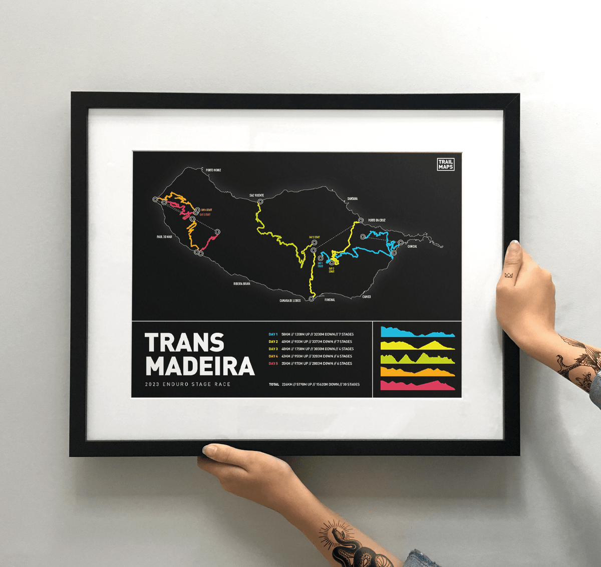 Trans Madeira 2023 Art Print - TrailMaps