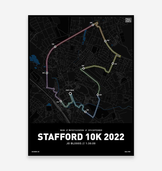 Stafford 10k 2022 Personalisierter Kunstdruck