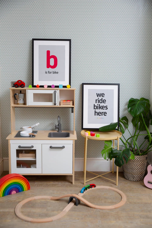 B is for Bike Art Print - TrailMaps.co.uk