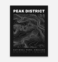 Peak District Contours Art Print - TrailMaps