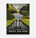 Enjoy The Ride Road Cycling Art Print - TrailMaps