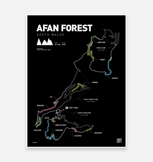 Afan Forest Art Print - TrailMaps.co.uk