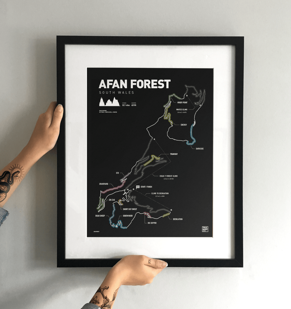 Afan Forest Art Print - TrailMaps.co.uk