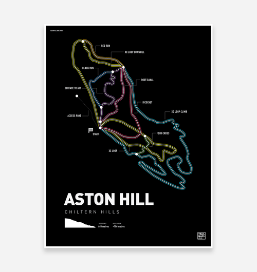Aston Hill Bike Park Art Print - TrailMaps