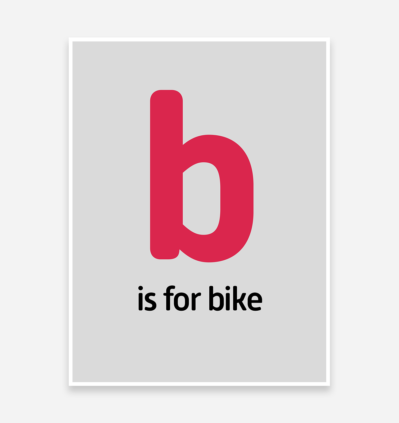 B is for Bike Art Print - TrailMaps.co.uk