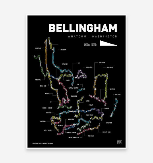 Bellingham Washington Mountainbike Kunstdruck