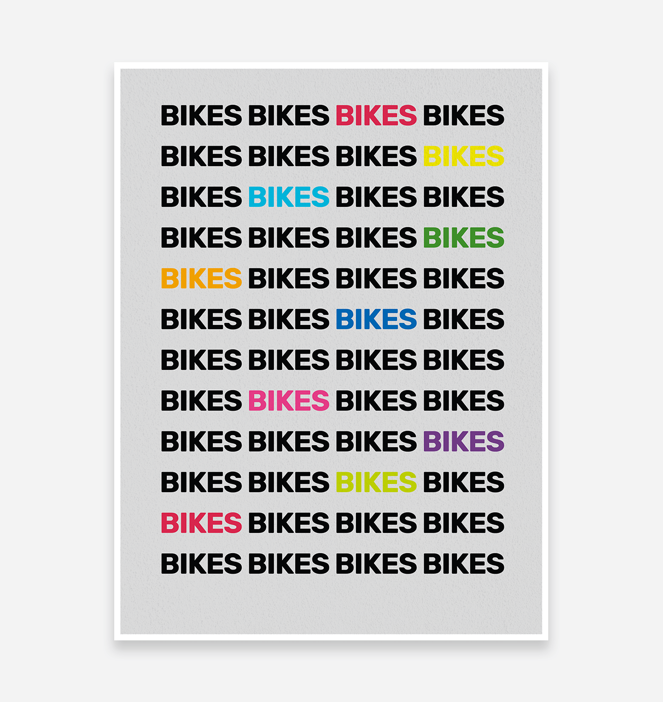 Bike Mad Art Print - TrailMaps.co.uk