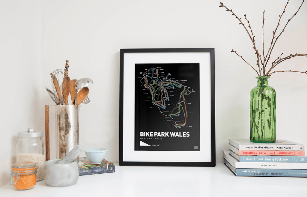 Bike Park Wales Art Print - TrailMaps