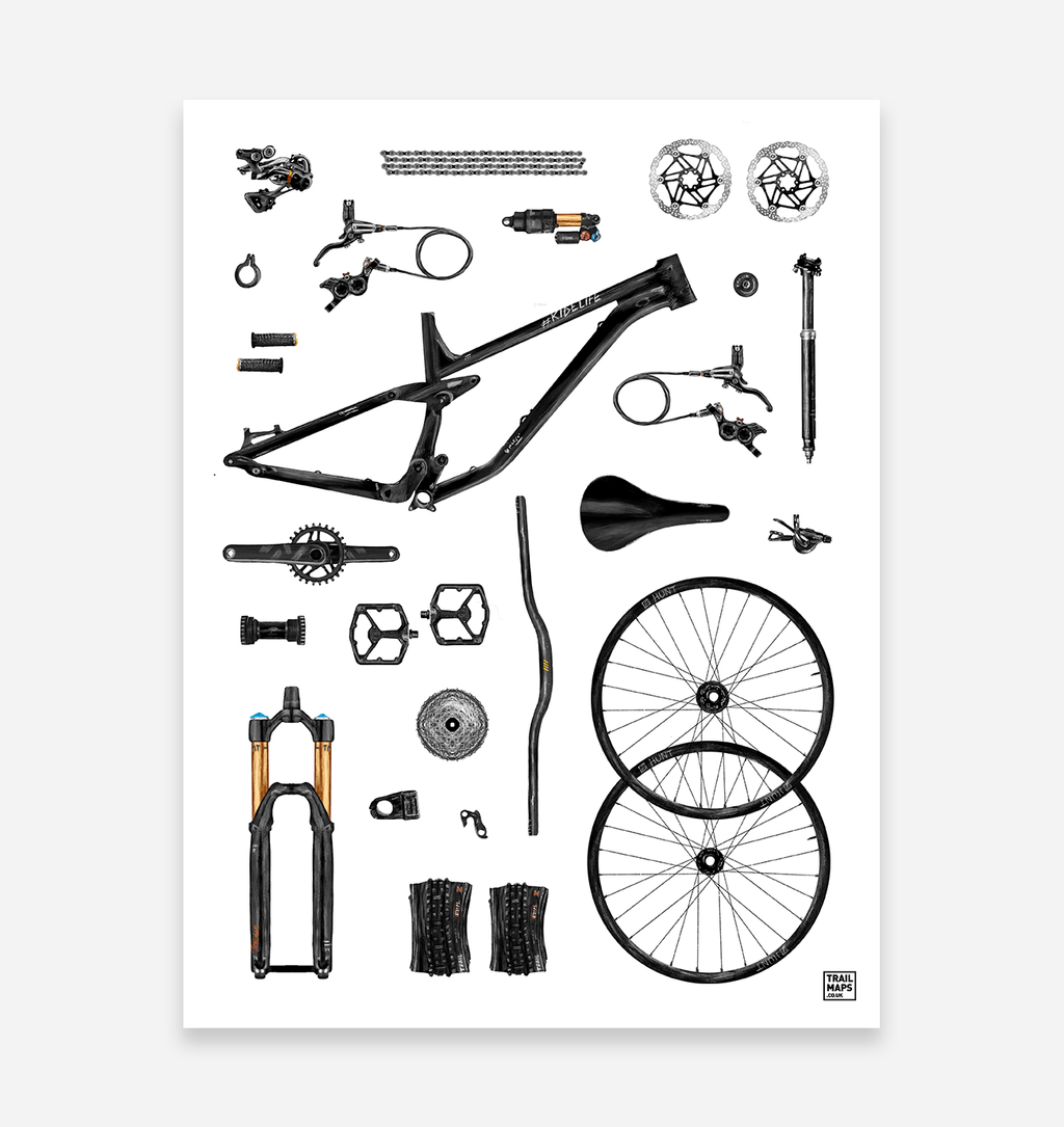 The Build' Art Print - TrailMaps.co.uk