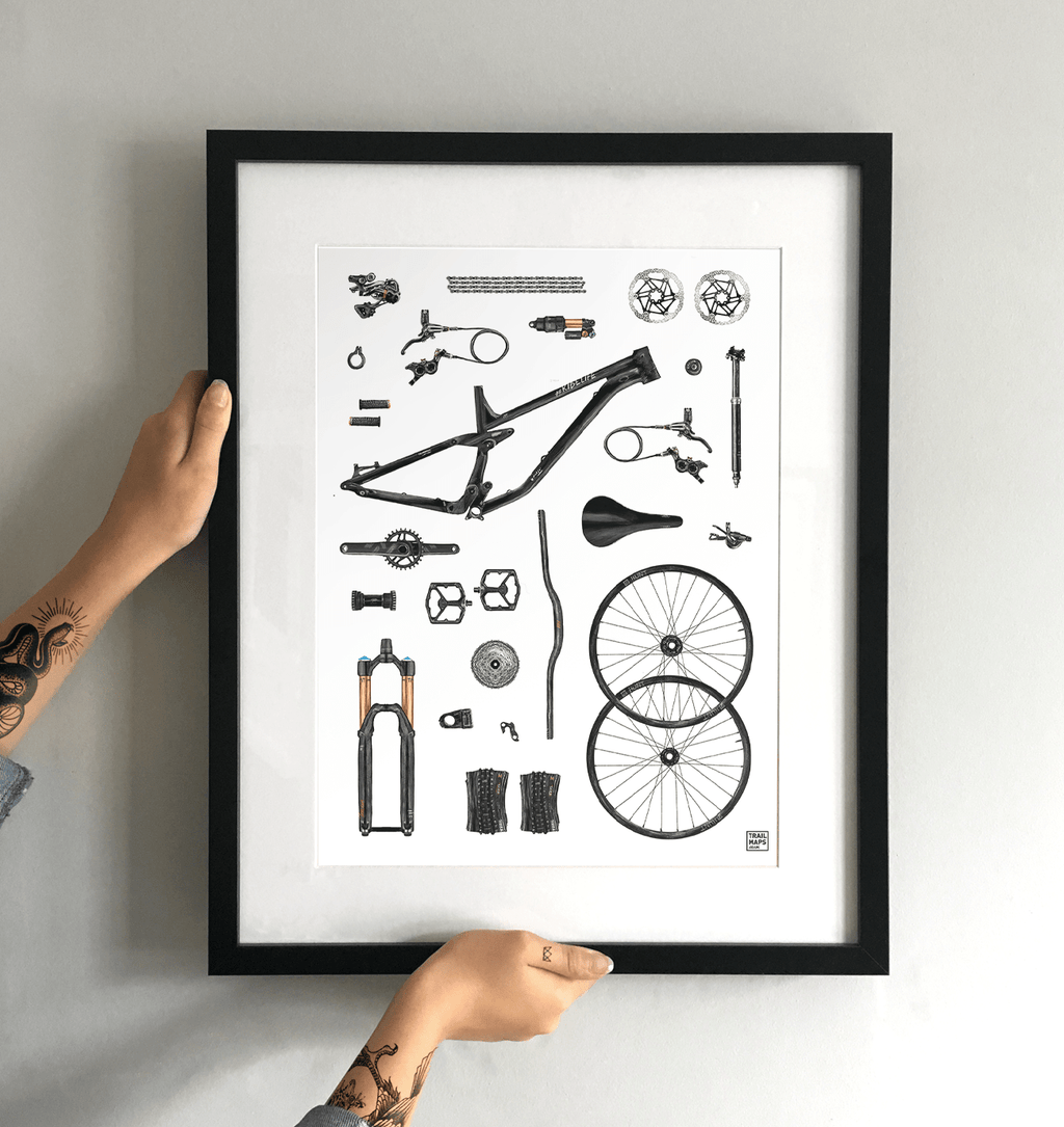 The Build' Art Print - TrailMaps.co.uk