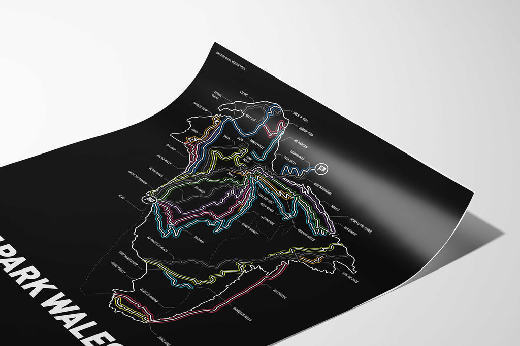 Bike Park Wales Art Print - TrailMaps