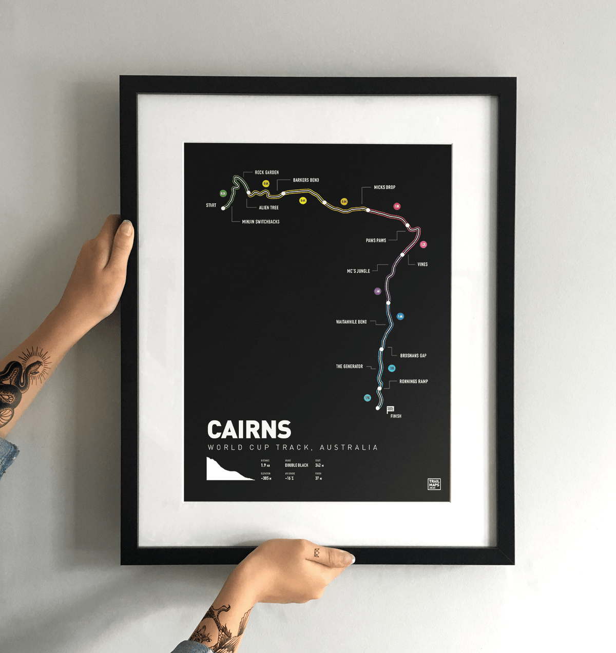 Cairns World Cup MTB Art Print - TrailMaps