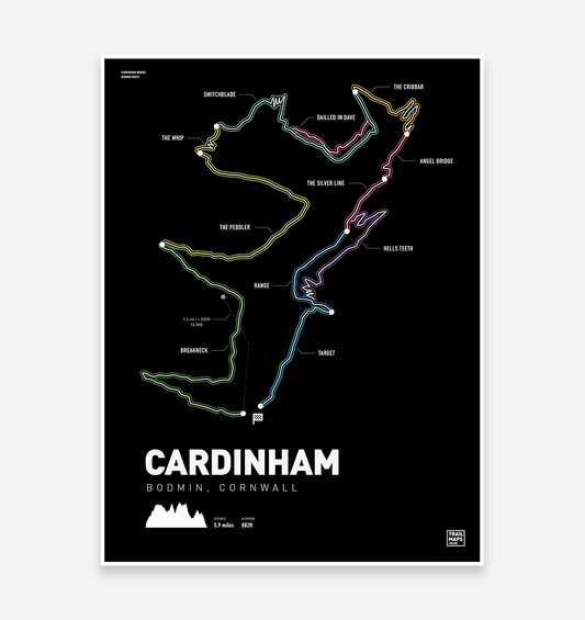Cardinham Woods Art Print - TrailMaps.co.uk