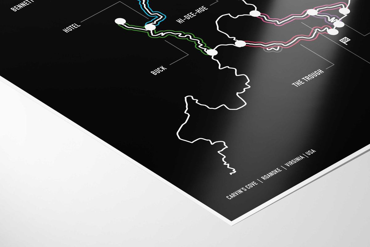 Carvin's Cove Virginia Mountain Bike Art Print - TrailMaps