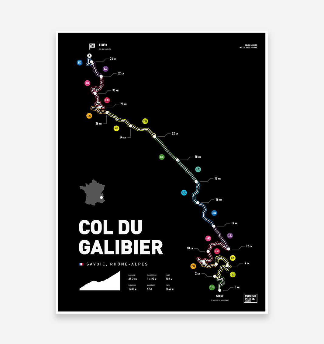 Road Cycling Art Prints – TrailMaps