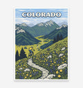Colorado Mountain Biking Art Print - TrailMaps