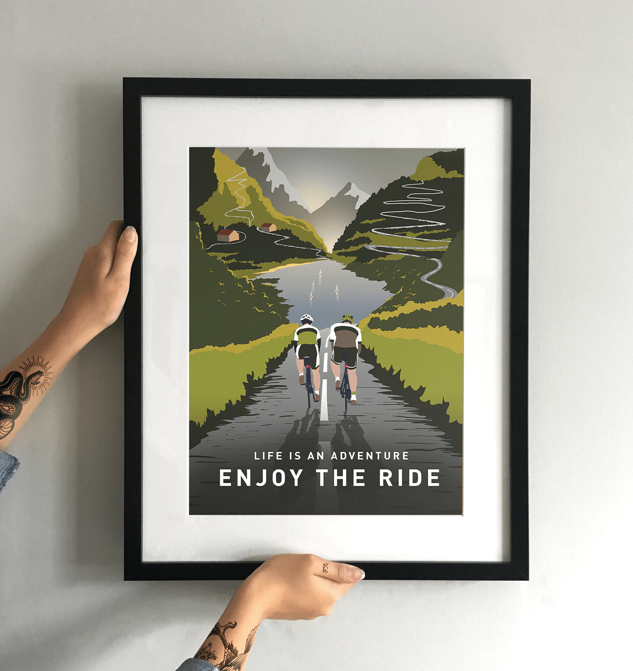 Enjoy The Ride Road Cycling Art Print