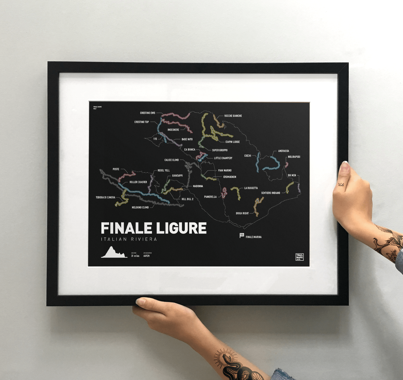 Finale Ligure Art Print - TrailMaps.co.uk