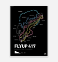 Flyup 417 Bike Park Art Print - TrailMaps.co.uk