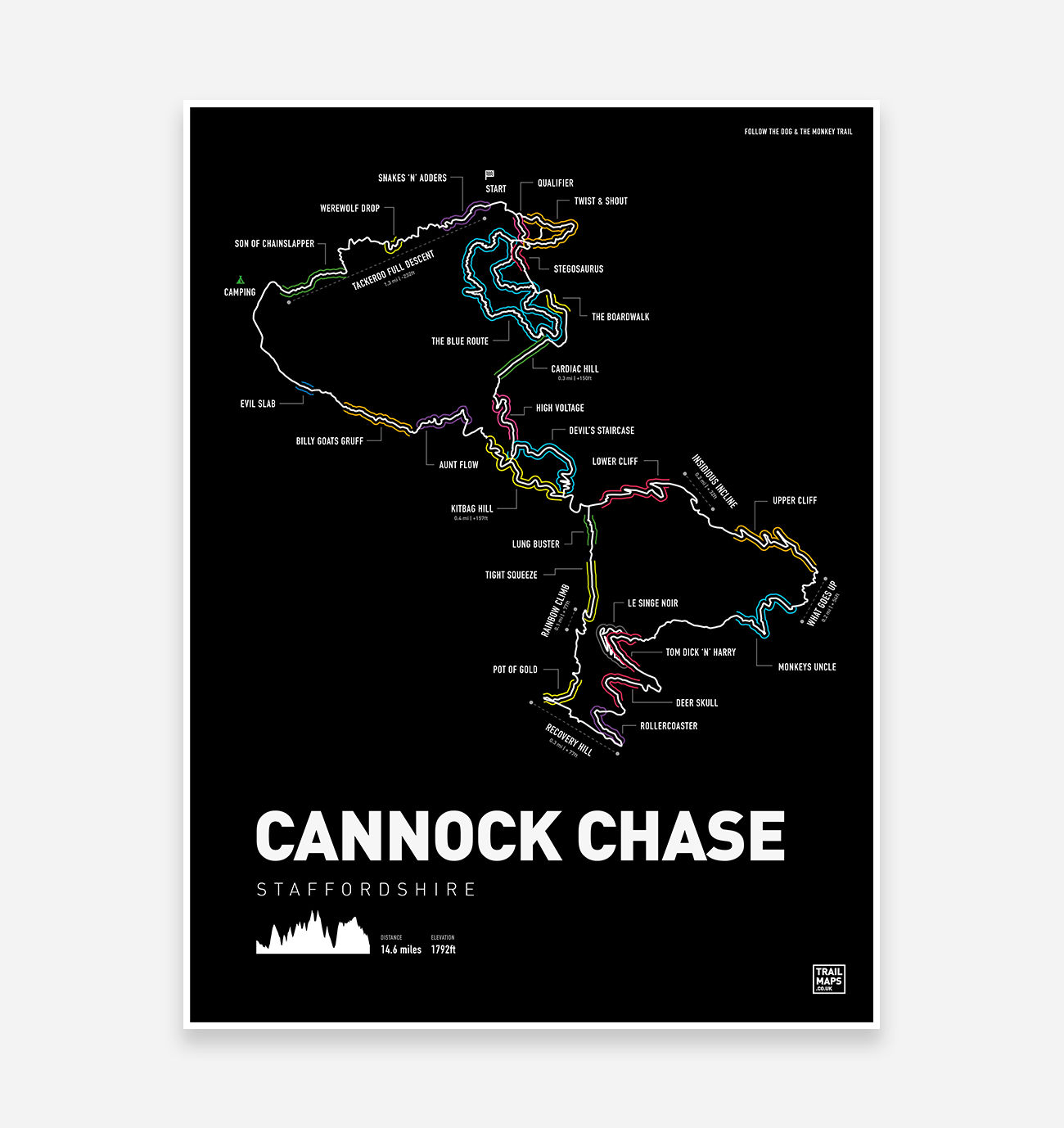 Cannock Chase Follow the Dog & The Monkey Art Print