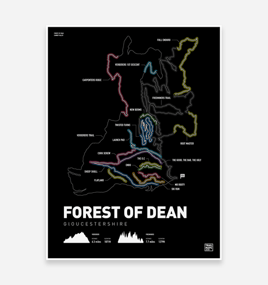 Forest of Dean Art Print - TrailMaps.co.uk