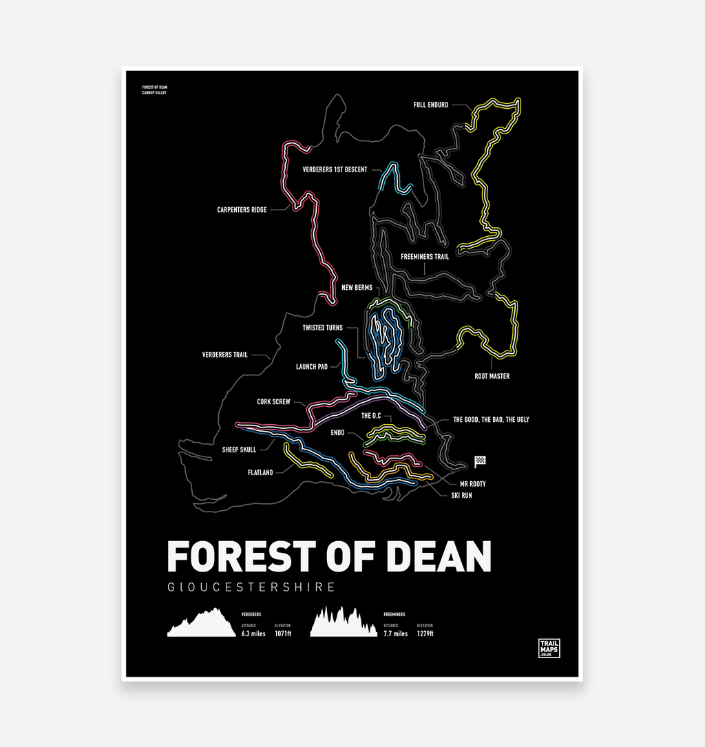 Forest of Dean Art Print - TrailMaps.co.uk