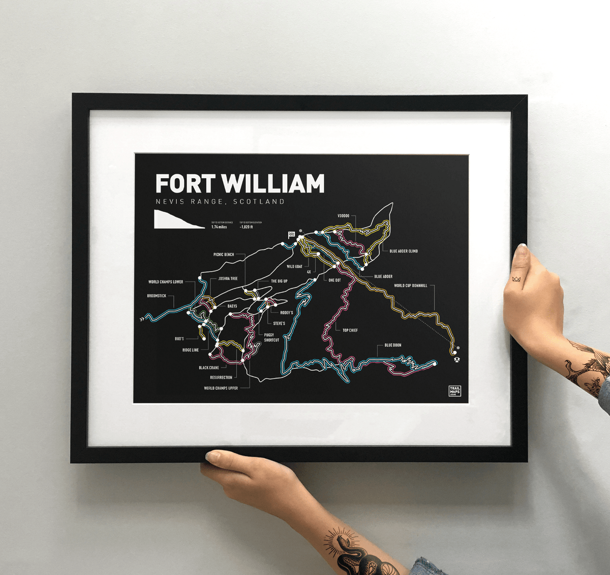 Fort William Nevis Range Art Print - TrailMaps