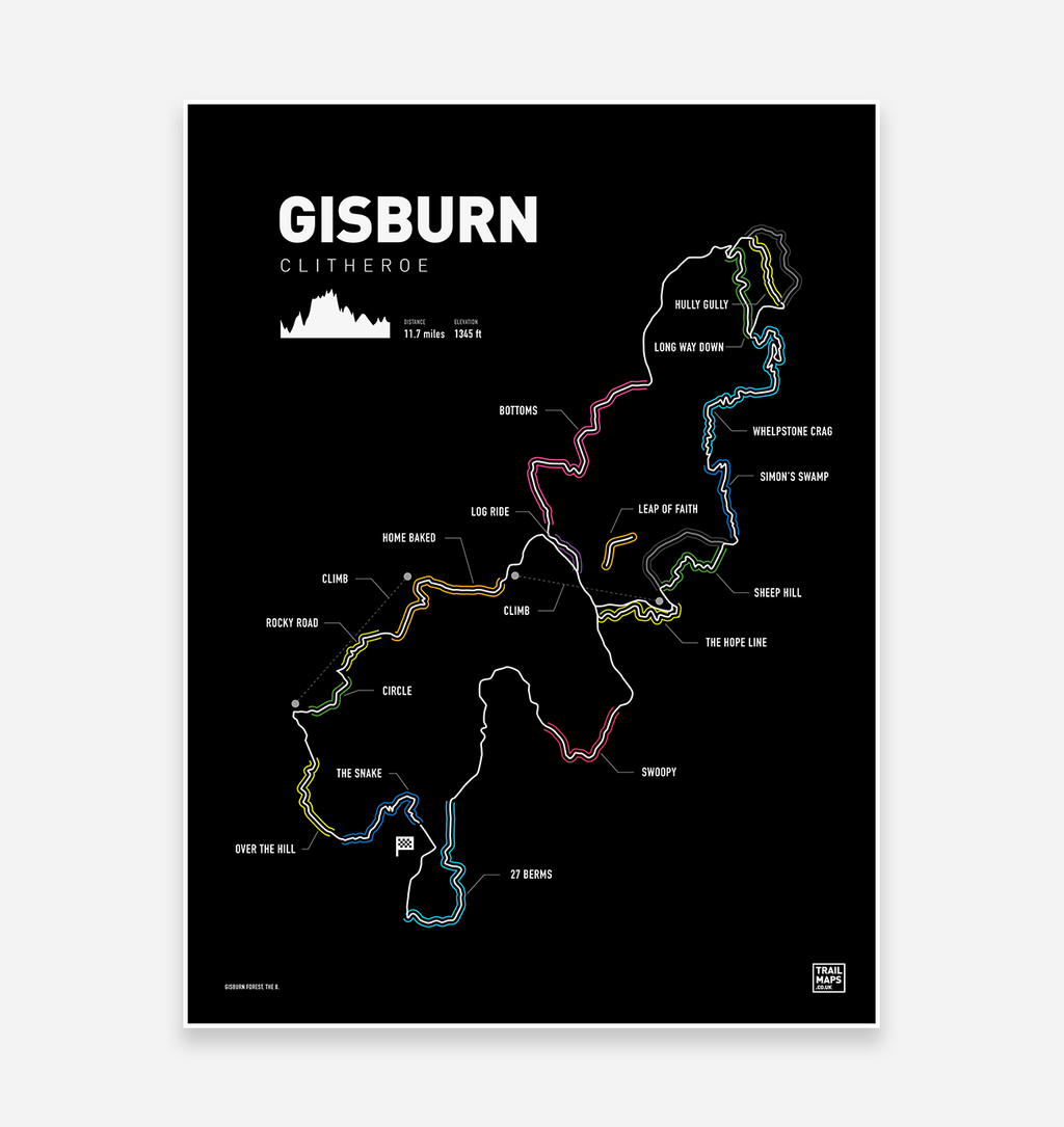 Gisburn Art Print - TrailMaps