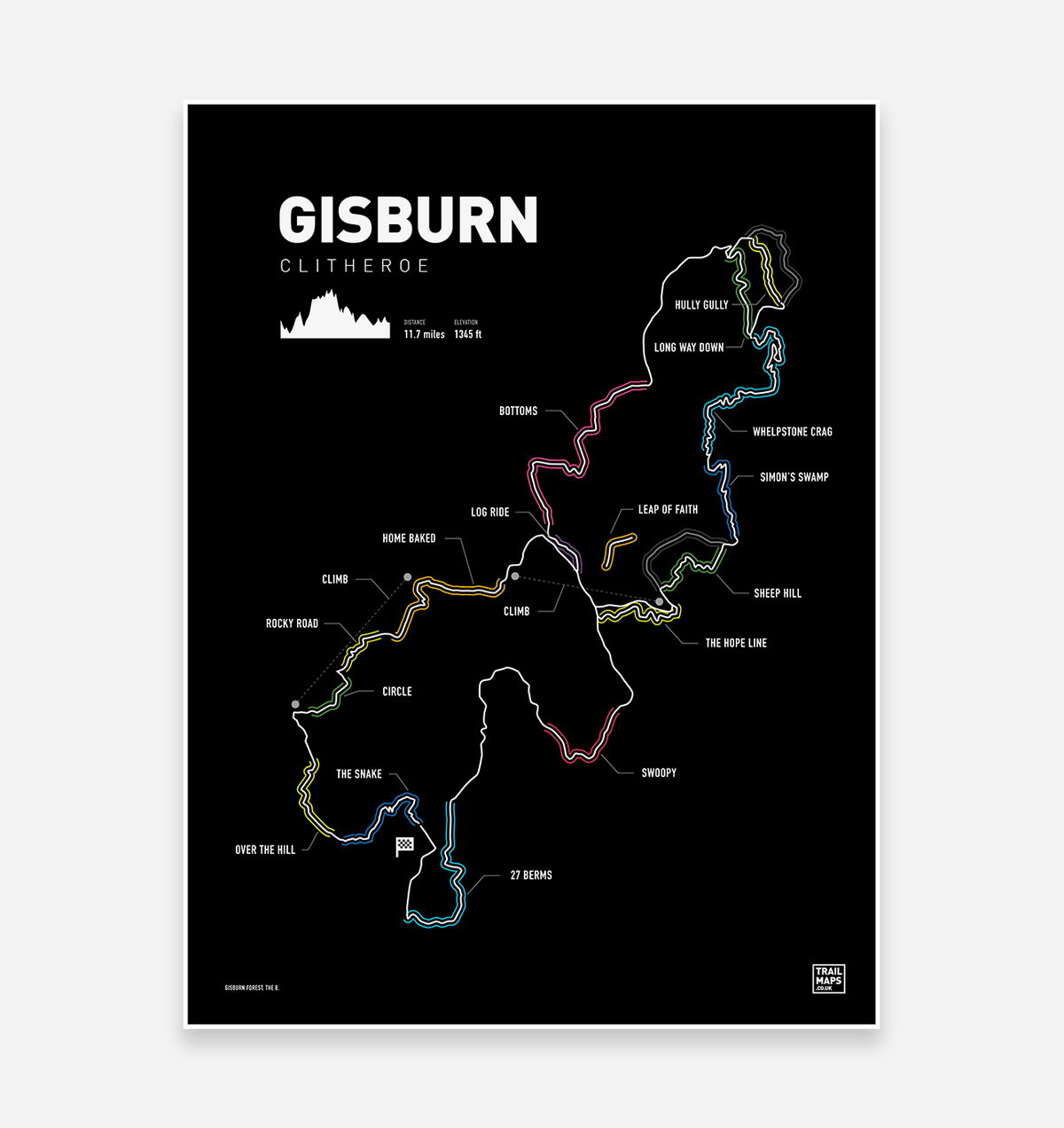 Gisburn Art Print - TrailMaps
