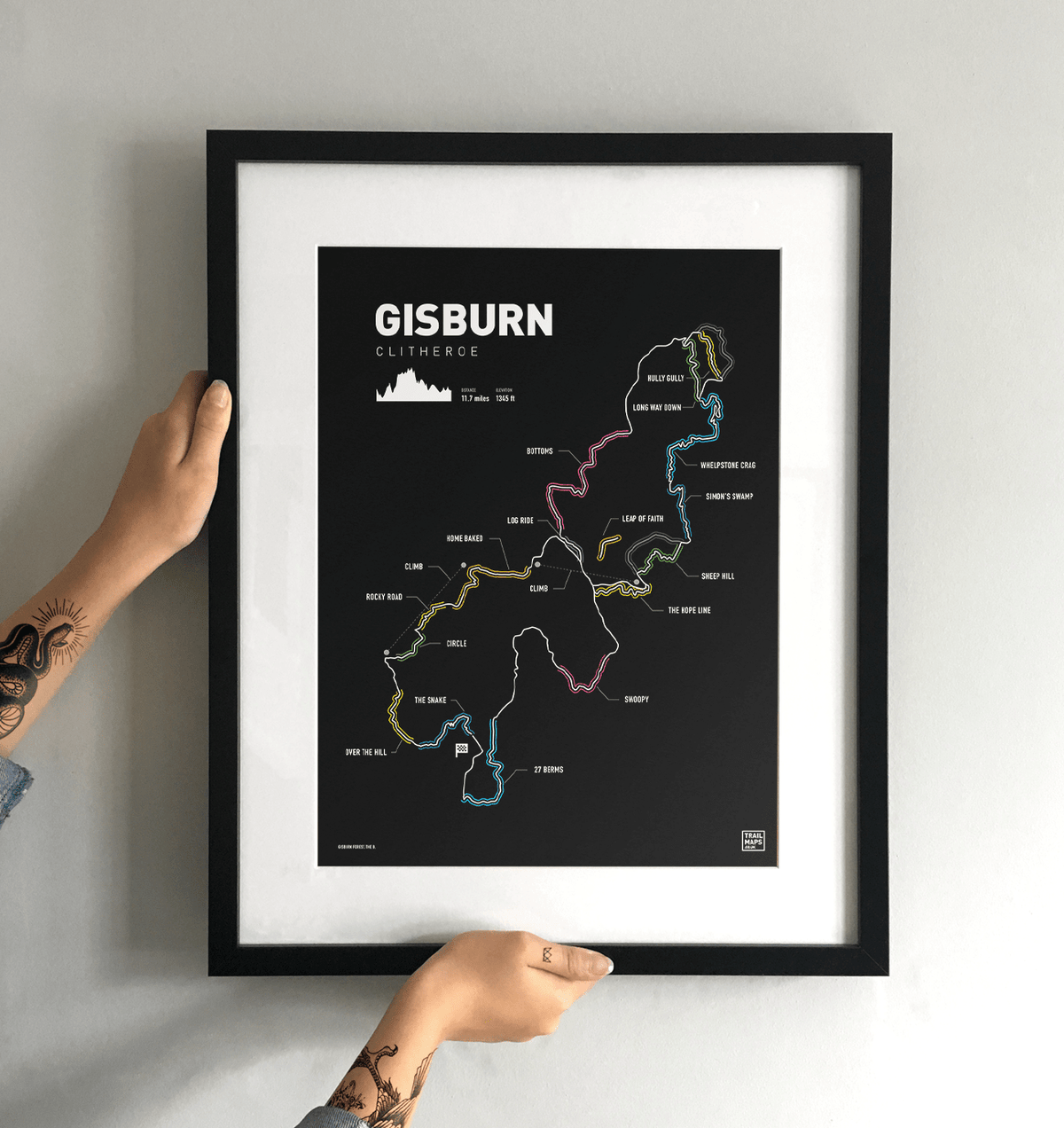 Gisburn Art Print - TrailMaps