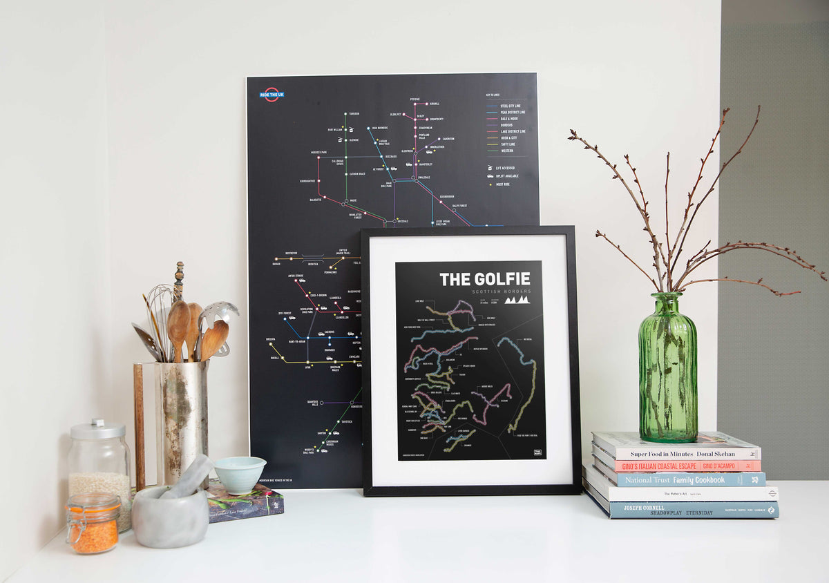The Golfie, Innerleithen Art Print - TrailMaps