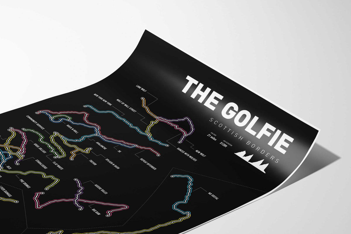The Golfie, Innerleithen Art Print - TrailMaps