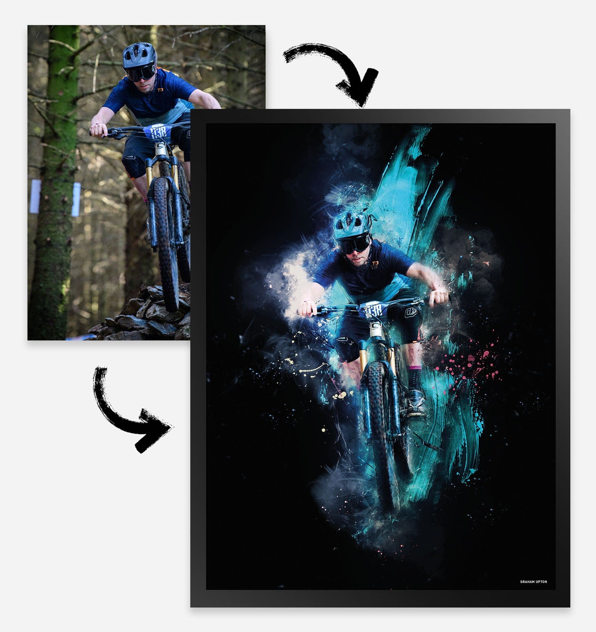bildband mountainbike Mountainbike-Foto-Retusche-Grafik – TrailMaps