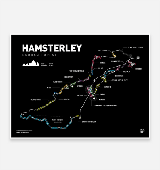Hamsterley Art Print - TrailMaps.co.uk