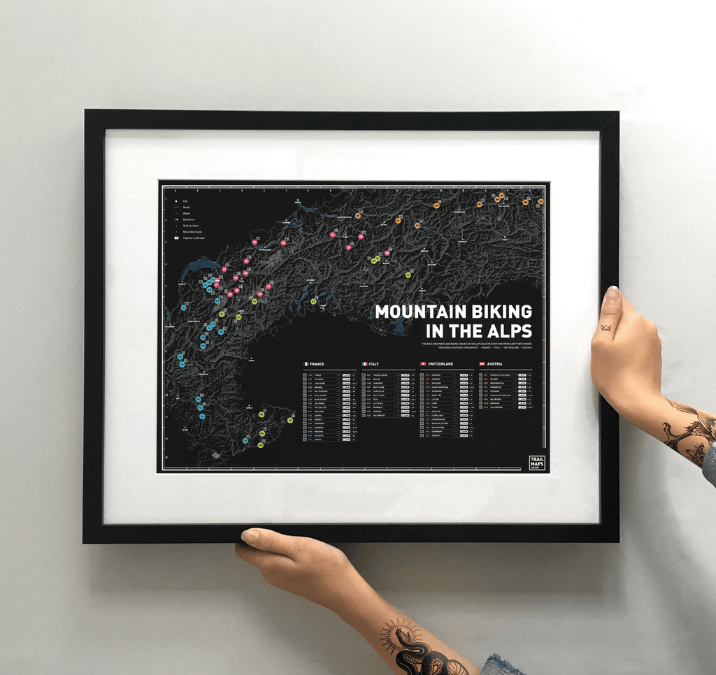 Mountain Bike Map of the Alps - TrailMaps